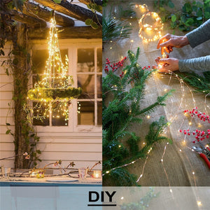 100/200/280/600 LED Solar String Light LED Copper Wire Vines Lamp