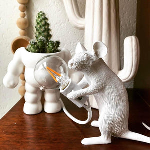 Nordic Modern Resin Mouse Table Lamp LED Night Lights