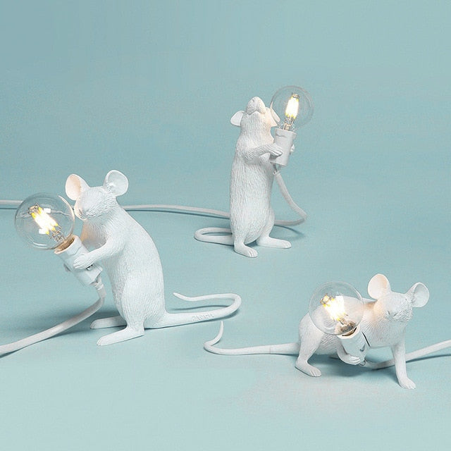 Nordic Modern Resin Mouse Table Lamp LED Night Lights