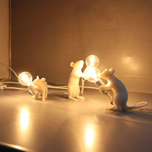 Nordic Modern Resin Mouse Table Lamp LED Night Lights