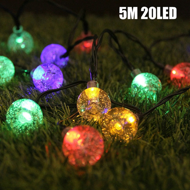 Solar Powered LED Outdoor Garden Yard Waterproof String Lights B99