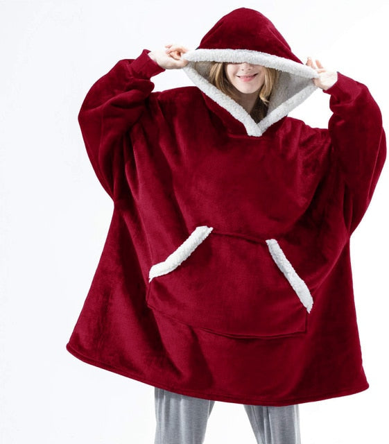 Women Blanket Sweatshirt Robe