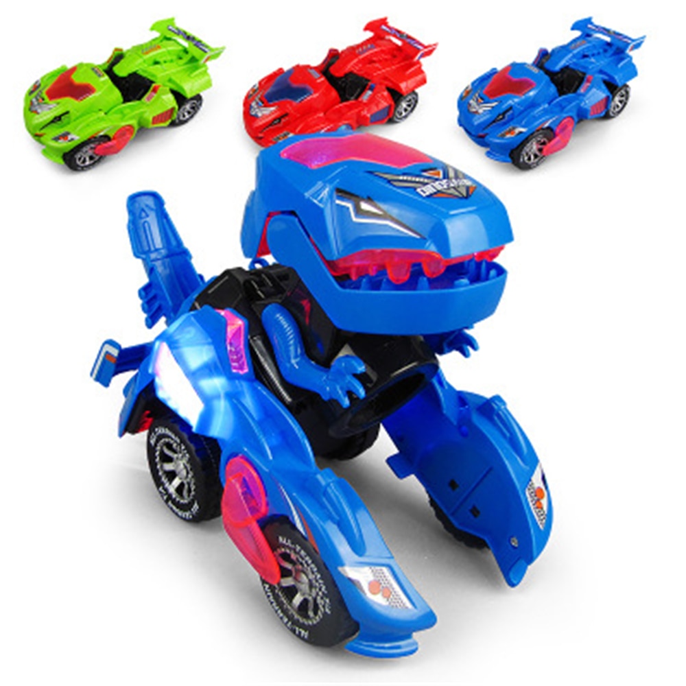 3D Transforming Dinosaur Toy LED Car With Light Sound