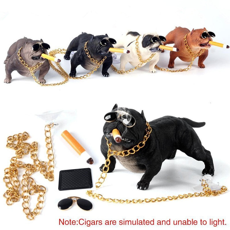 Car Bully Pitbull Dog Decoration Creative Car Interior Simulation Dog Ornaments