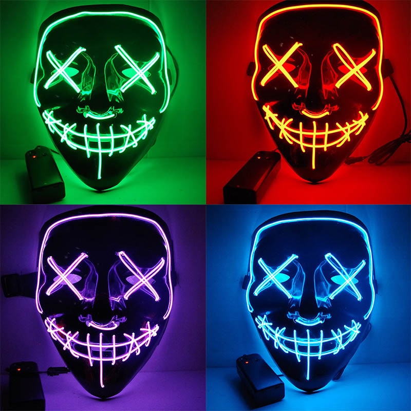 Halloween LED Mask Purge Light Up Glowing Masks