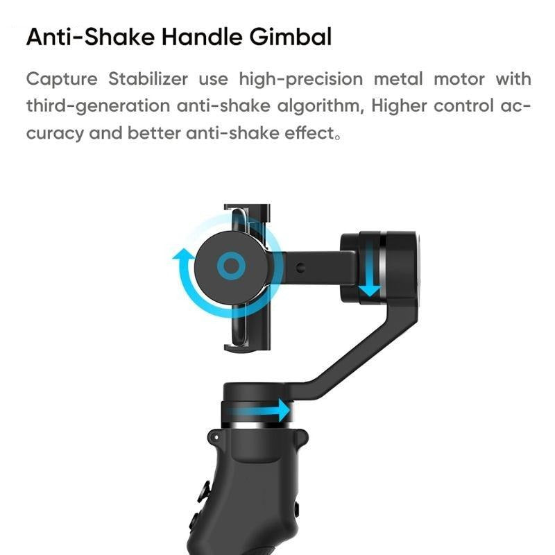 1Set 3 Axis Handheld Gimbal Stabilizer for Smartphone and Go pro Action Camera