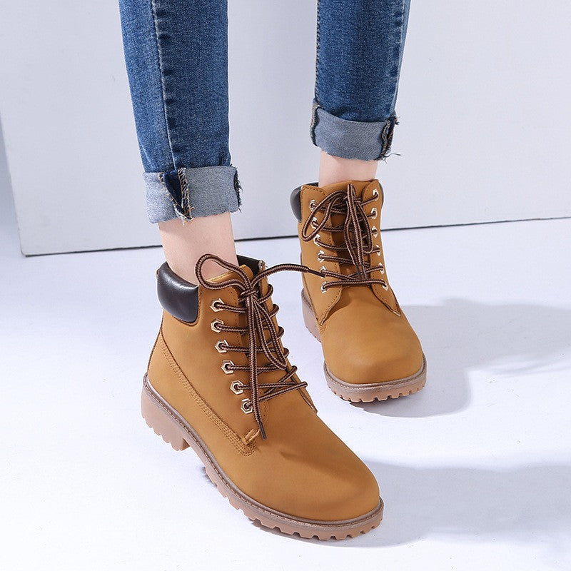 New 2017 Autumn Early Winter Shoes Women Flat Heel Martin Boots - women shoes - 99fab.com