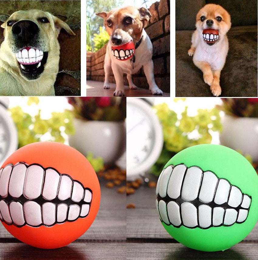 Dog Funny Ball Teeth Silicon Toy - pet - 99fab.com