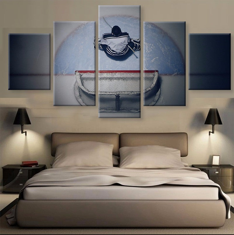 5 Panel Ice Hockey Canvas Art HD Printed Wall Painting - art - 99fab.com