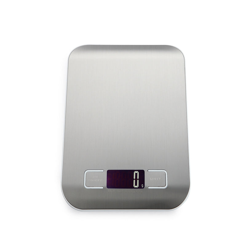 10kg Ultra Slim Digital Kitchen Scale Stainless Steel Weighing Surface - kitchen - 99fab.com