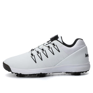 Waterproof Golf Shoes Men White Spikes Training Golf Sneakers