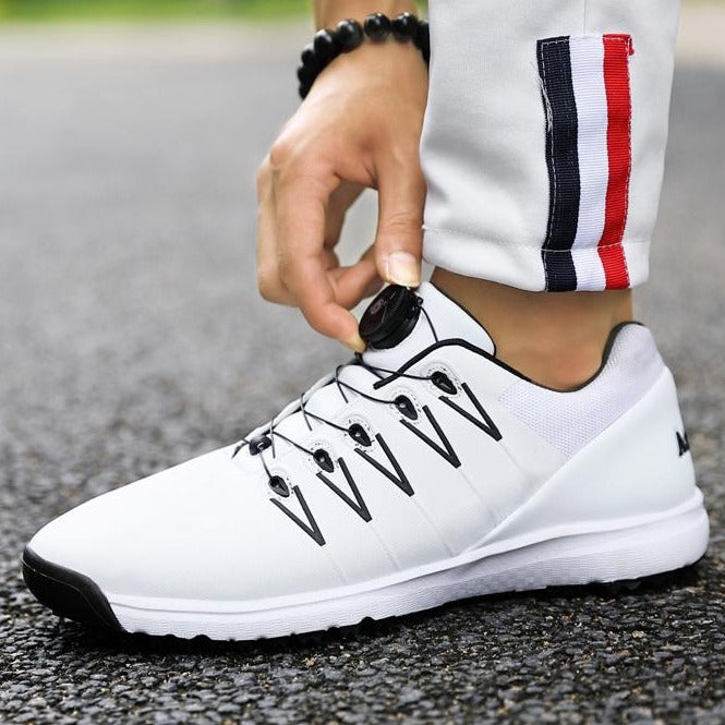 Waterproof Golf Shoes Men White Spikes Training Golf Sneakers