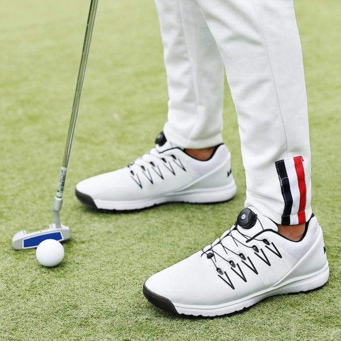 Waterproof Golf Shoes Men White Spikes Training Golf Sneakers