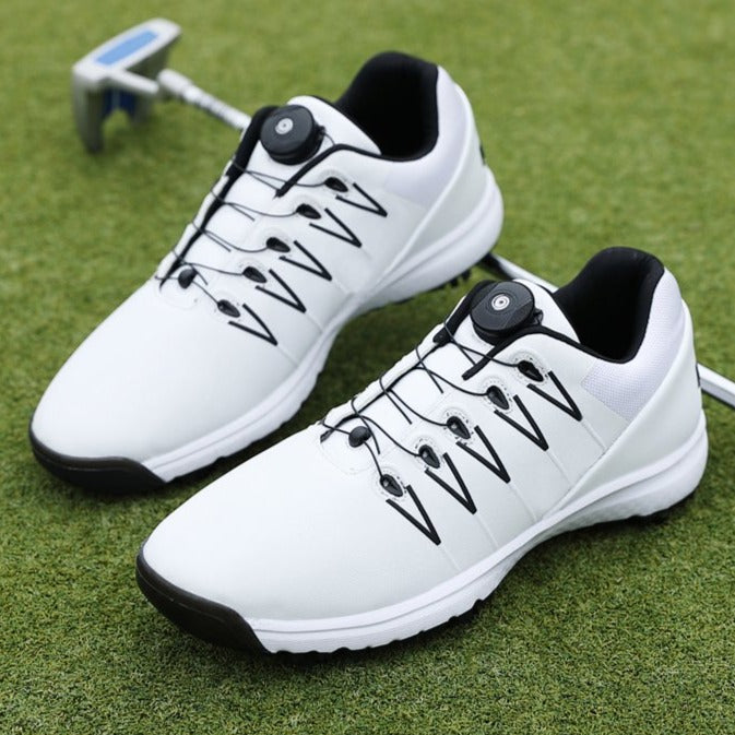 Waterproof Golf Shoes Men White Spikes Training Golf Sneakers