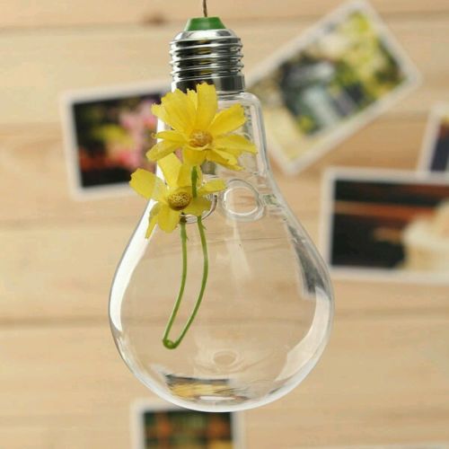 Clear Bulb Shape Glass Hanging Vase Terrarium Hydroponic - decor - 99fab.com