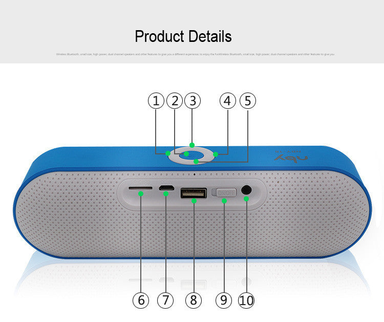 NBY Mini Bluetooth Portable Wireless Speaker - Gadgets - 99fab.com