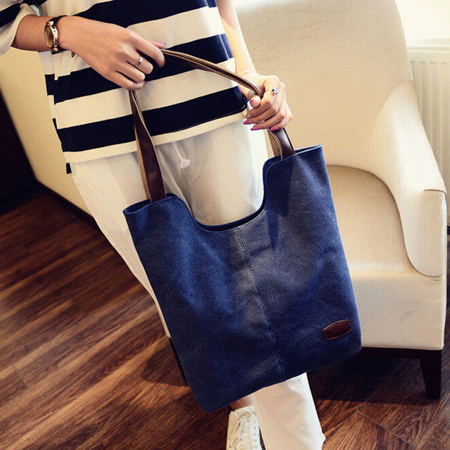 Women's high quality canvas shoulder handbags - women bags - 99fab.com