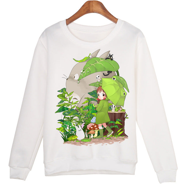 Casual 3D Totoro Print Sweatshirt Tops For Women - women clothing - 99fab.com