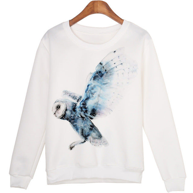 Casual 3D Totoro Print Sweatshirt Tops For Women - women clothing - 99fab.com