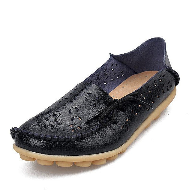 Women's Casual Shoes Genuine Leather Loafers Slip-On Flats - women shoes - 99fab.com