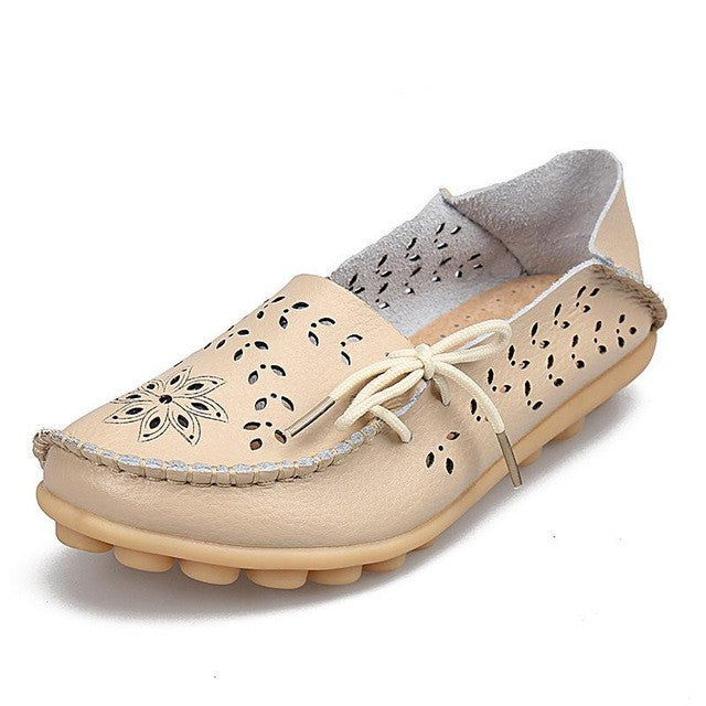 Women's Casual Shoes Genuine Leather Loafers Slip-On Flats - women shoes - 99fab.com
