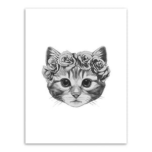 Hand Draw Animals Art Print Painting Poster - art - 99fab.com