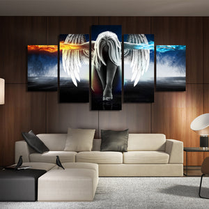 HD Printed 5 piece canvas art angel with wings - art - 99fab.com