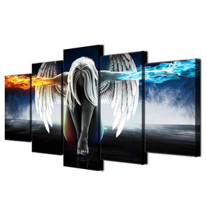 HD Printed 5 piece canvas art angel with wings - art - 99fab.com