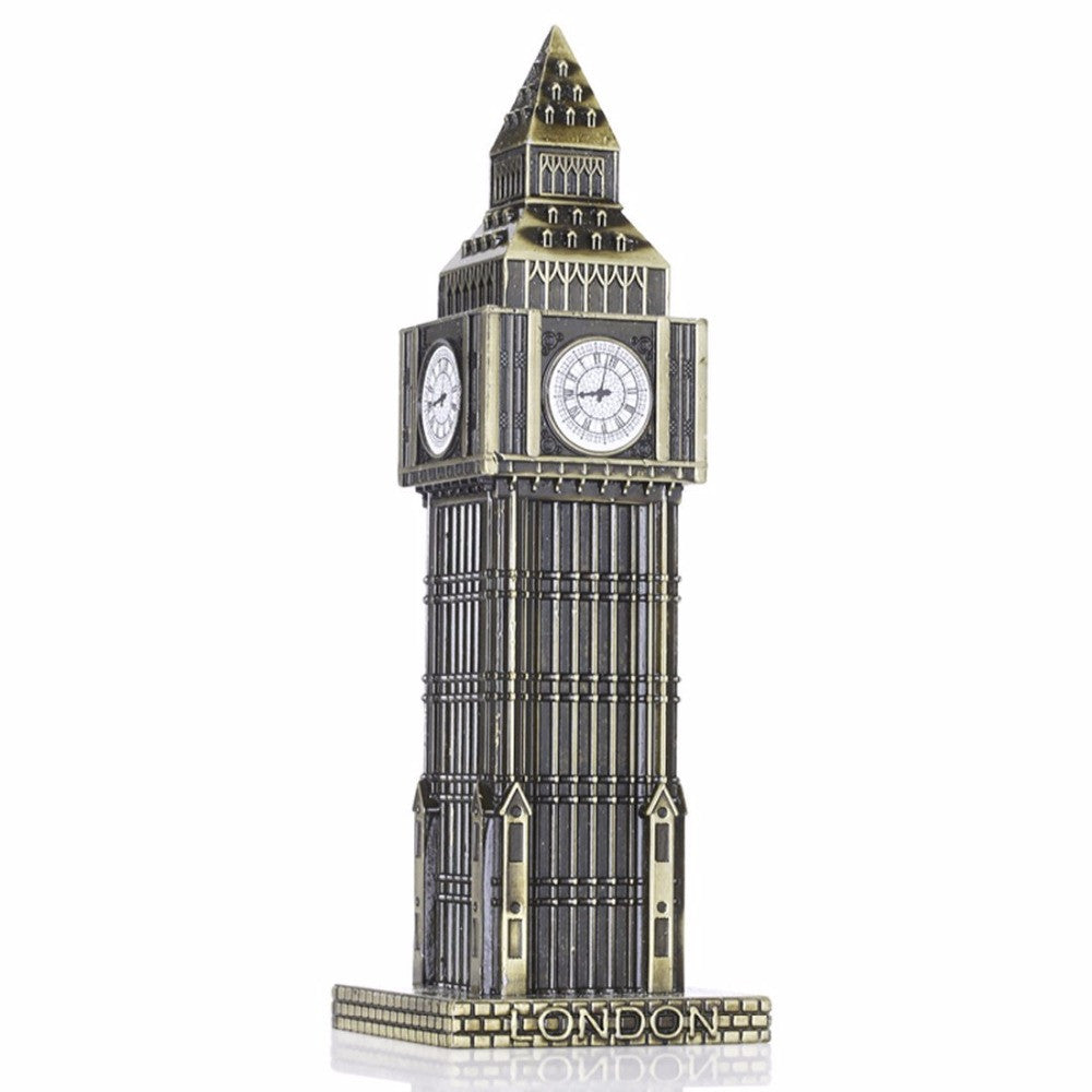 NEO 15.5cm(6.1") Antique Bronze Big Ben Statue London Landmark - antiques - 99fab.com