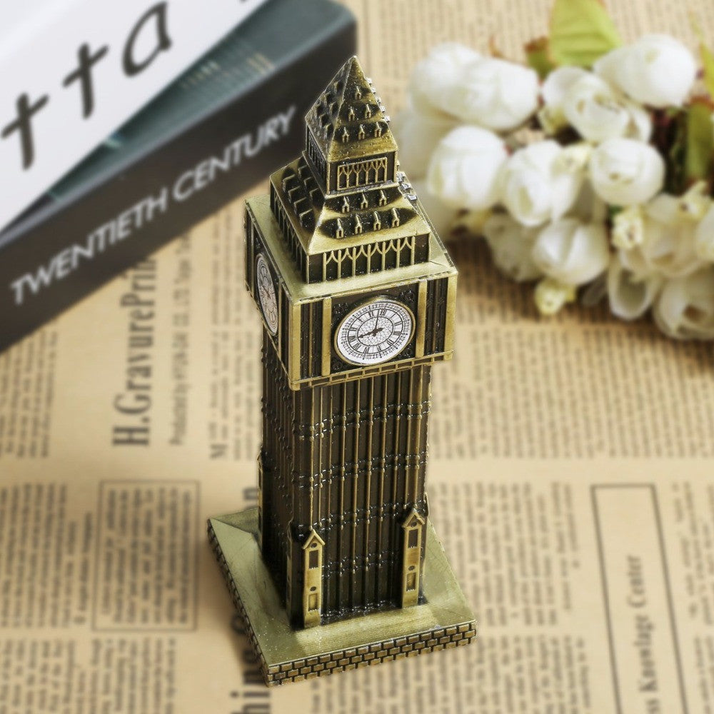 NEO 15.5cm(6.1") Antique Bronze Big Ben Statue London Landmark - antiques - 99fab.com