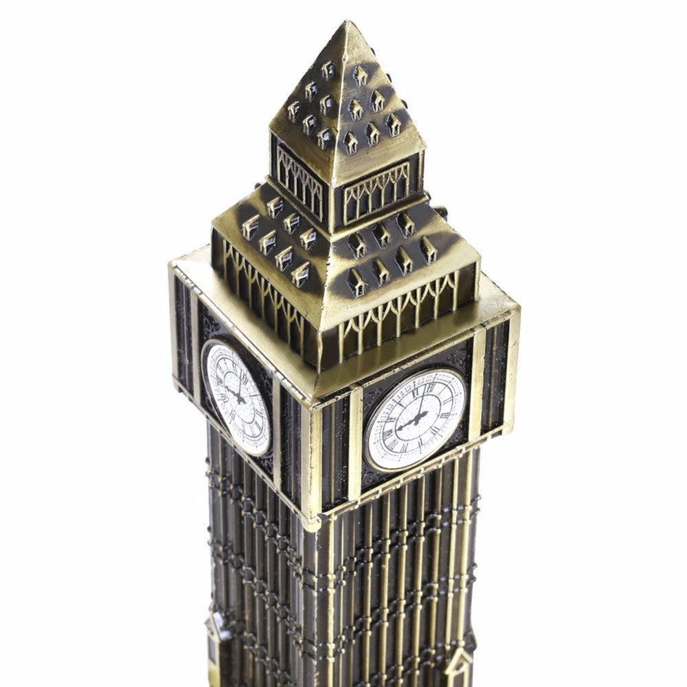 NEO 15.5cm(6.1") Antique Bronze Big Ben Statue London Landmark - antiques - 99fab.com