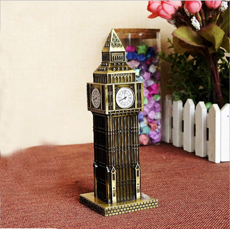 NEO 15.5cm(6.1") Antique Bronze Big Ben Statue London Landmark - antiques - 99fab.com