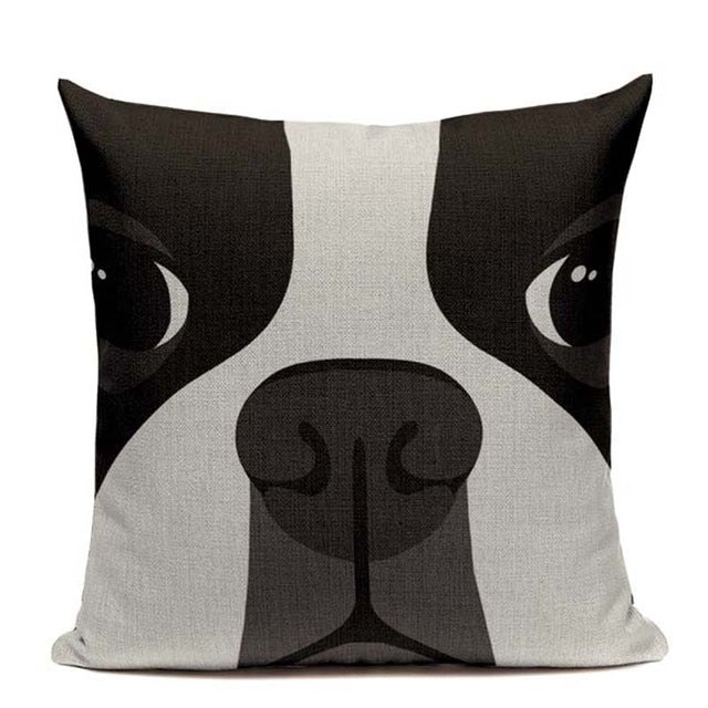 boston terrier Cushion Pillow Case - pillow cover - 99fab.com