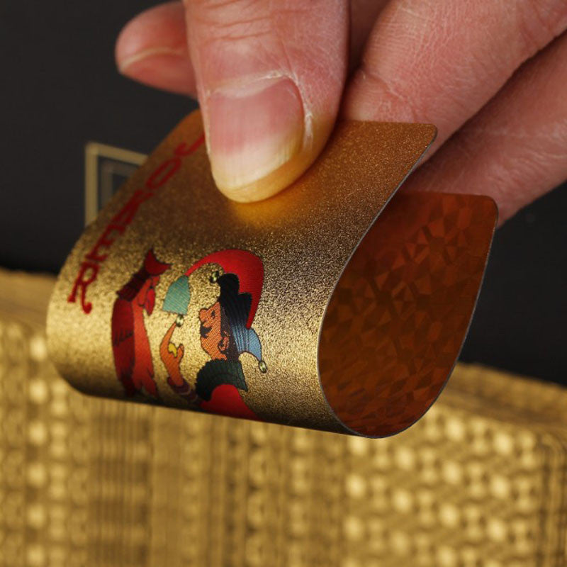 24K Carat Gold Foil Plated Poker Game Playing Cards +Certificate - Gadgets - 99fab.com