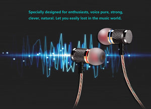 Professional In-Ear Earphone Metal Heavy Bass Sound - Gadgets - 99fab.com