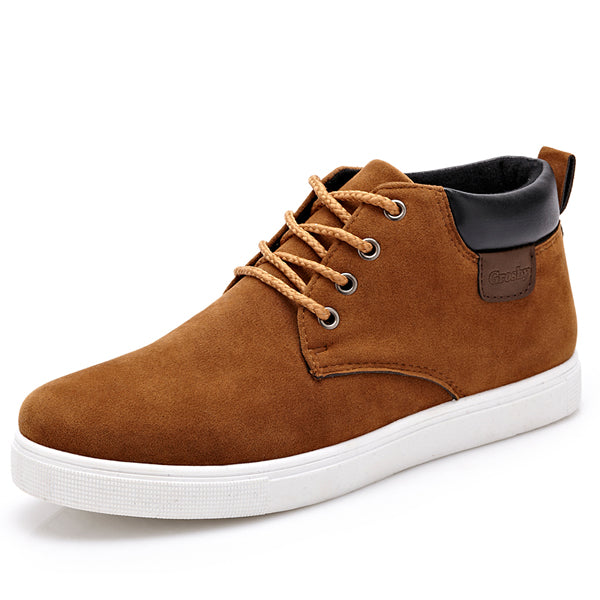 Men Casual Cotton Lace-up Ankle Flats - men shoes - 99fab.com