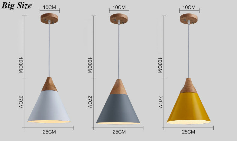 Modern Wood Pendant Lights LED Hanglamp Colorful Pendant Lamps lamparas - decor - 99fab.com