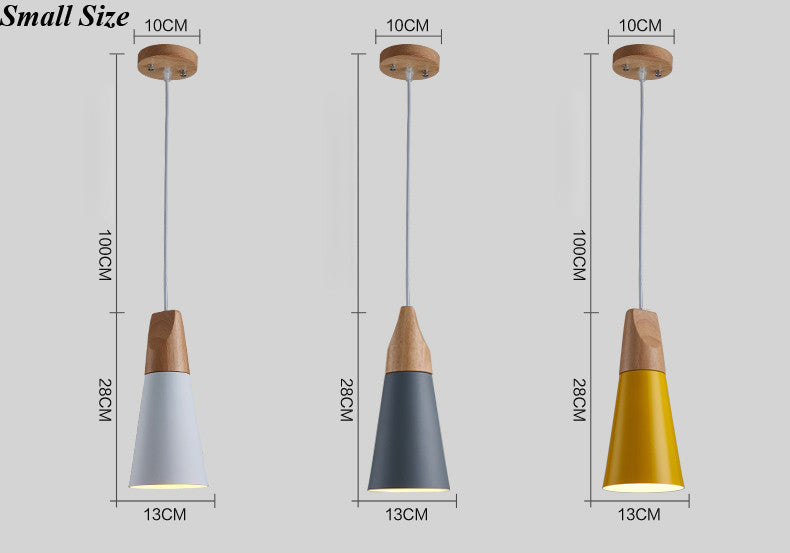 Modern Wood Pendant Lights LED Hanglamp Colorful Pendant Lamps lamparas - decor - 99fab.com