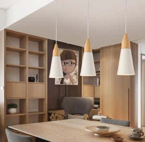 Modern Wood Pendant Lights LED Hanglamp Colorful Pendant Lamps lamparas - decor - 99fab.com