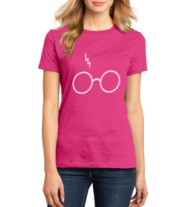 Glasses Lightning Print T shirts for Women - women clothing - 99fab.com