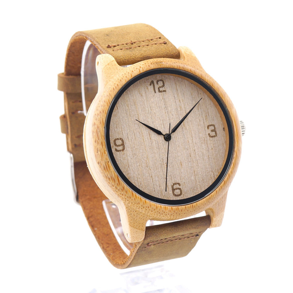 BOBO BIRD  Women Casual Antique Round Wooden Watch With Leather Strap - women watches - 99fab.com