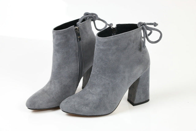 Flock Ankle Boots - women shoes - 99fab.com