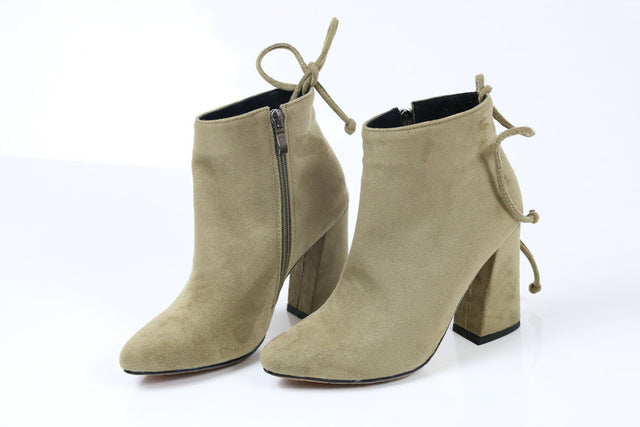 Flock Ankle Boots - women shoes - 99fab.com