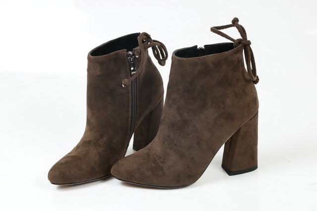 Flock Ankle Boots - women shoes - 99fab.com