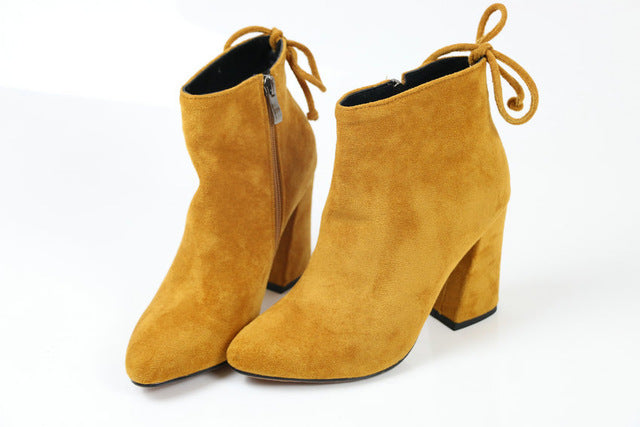 Flock Ankle Boots - women shoes - 99fab.com