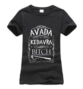 Kedavra letters printed female t-shirt - women clothing - 99fab.com