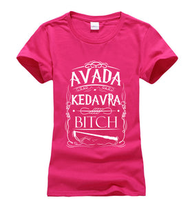 Kedavra letters printed female t-shirt - women clothing - 99fab.com