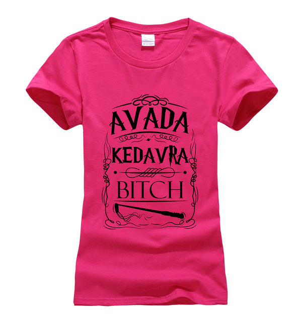Kedavra letters printed female t-shirt - women clothing - 99fab.com