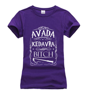 Kedavra letters printed female t-shirt - women clothing - 99fab.com