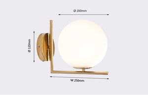 Glass LED Ball Globe Wall Lights Indoor Home Decoration Lighting E27 Luminaire - wall lamp - 99fab.com